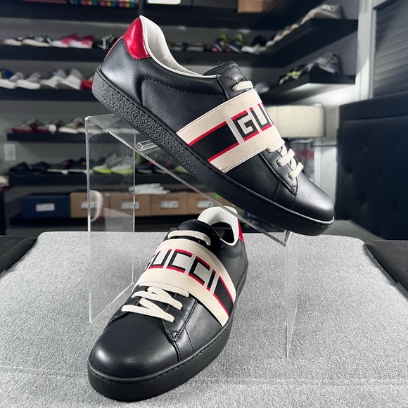 Gucci Ace Stripe Leather Sneaker 
